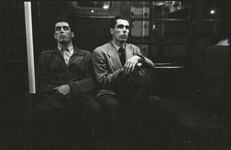 Walter Cartier, Prizefighter of Greenwich Village [Walter and Vincent Cartier on the subway.]
