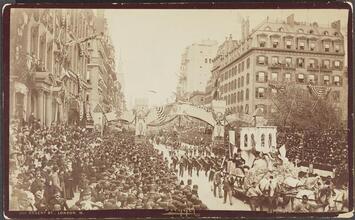 [5th Avenue decorated for the Washington Centennial Celebration Parade.]