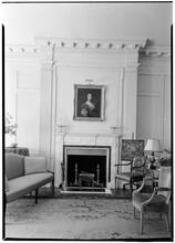 Richard Bernhard [residence]. Living room fireplace.