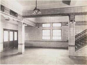[Interior of an unidentified train station.]