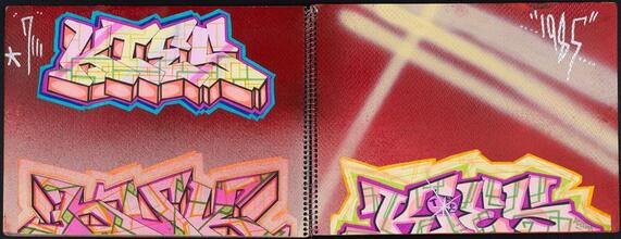 [Pages in sketchbook belonging to Kies TNR.]