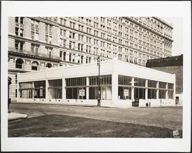 Worth Street and Broadway, northeast corner. Storefronts