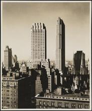 View of 444 Madison Avenue and GE Building, taken from General Electric Building at East 51st Street and Lexington Avenue