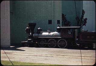 [Thatcher Perkins locomotive in a scene of the Parade of Railroads show.]