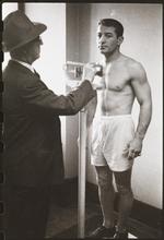 Rocky Graziano, He's a Good Boy Now [Rocky Graziano weighing in before a fight.]