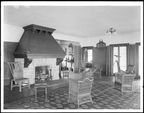 86th Street and Hudson River. Columbia Yacht Club, lounging room.