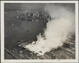 [Brooklyn waterfront fire.]