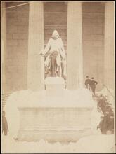 [George Washington Statue outside Federal Hall, after the blizzard of 1888.]