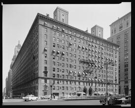 277 Park Avenue and 48th Street. Apartment building, general exterior of Park Avenue front and 48th Street side.