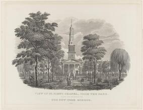 View of St. John's Chapel, from the Park.