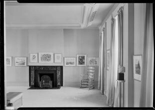 Whitney Museum of Modern Art. Grey gallery north fireplace.
