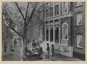 Diorama, the founding of the New York Stock Exchange (Buttonwood Agreement)