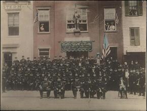 [Group portrait of the Volunteer Firemen's Association.]