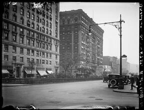 Broadway Series. Looking south from 87th Street showing east side of Broadway. Bretton Hall at left.