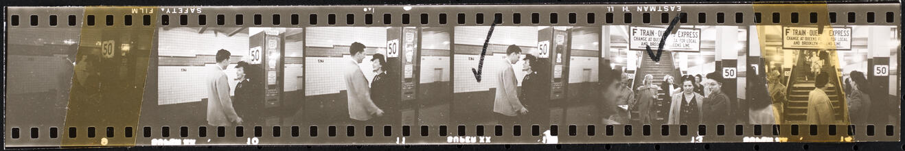 Life and Love on the New York City Subway [Rockefeller Center subway station platform.]