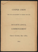 Cooper Union for the Advancement of Science and Art Fifty-fifth Annual Commencement