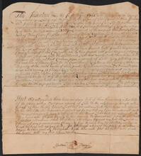 Indenture between Johannis Hardenbergh of Kingston and Barent Lichthart, April 1, 1732