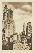 [St. Pauls's Chapel and the Woolworth Building.]