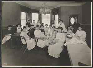 Interior, Group, Women's Sewing Circle Northeast Corner 88th St. & West End Avenue.