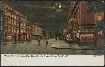 Flatbush Ave. Looking North, Flatbush - Brooklyn, N. Y.
