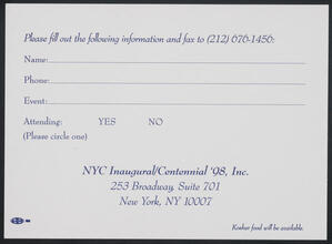 [1998 Inaugural Celebration Borough of Queens.]