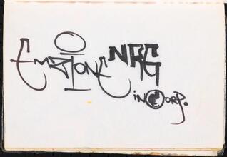 Emzione [Page in NRG's black book.]