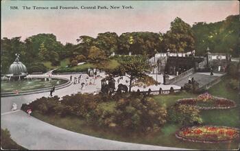The Terrace and Fountain, Central Park, New York.