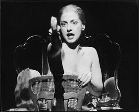 [Patti LuPone as Eva Perón "Evita".]