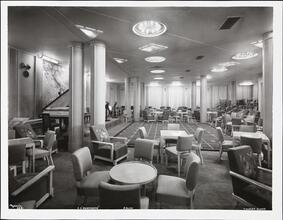 [S.S. "Normandie", Salon, Tourist Class.]