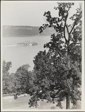 [Ship on the Hudson From Opposite C. K. Billings Estate on Riverside Drive.]