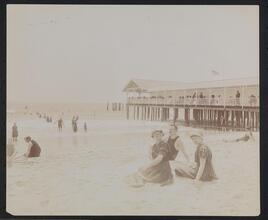 Bathing at Coney Island and Edgemere, L.I. on the Beach.
