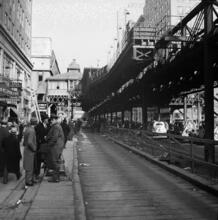 [El train tracks being dismantled.]
