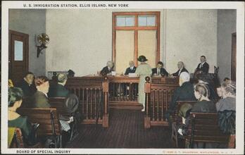U.S. Immigration Station, Ellis Island, New York. Board of Special Enquiry.