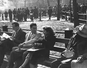 Untitled [Couple on bench, Union Square]