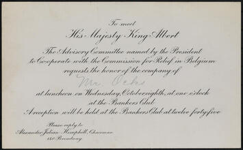 To meet His Majesty King Albert