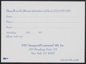 [1998 Inaugural Celebration Borough of Staten Island.]