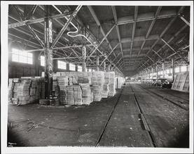 [Norwegian America Line, View of Pier from End Toward Entrance, Lower Level.]