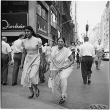 New York City Scenes: Fashion Shots [Two women walking down the street.]