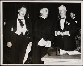 [Al Smith with John McCormack and an unidentified man.]