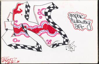 Graphic Subway Art [Page in Daze's black book.]
