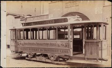 Electric Cars [Tenallytown streetcar No. 4, High Street & Tenallytown Road, Water Street to District Line, with Thomson-Houston motor.]