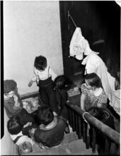 [Children on stairs.]