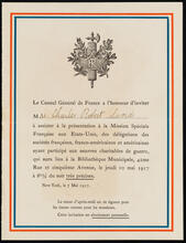 [French Commission reception.]