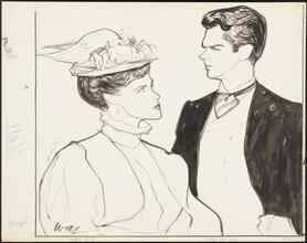 [Betty Paul as Maggie Wylie and Keith Andes as John Shand in "Maggie".]