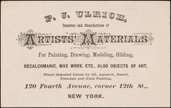 P. J. Ulrich, Importer and Manufacturer of Artistic Materials