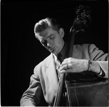 Swing Band Contest Sponsored by LOOK [Boy playing an upright bass.]