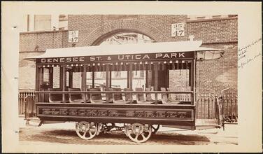 Aisle Cars [Bleecker Street streetcar, Genesee Street & Utica Park.]
