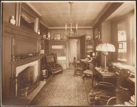 [Residence. Interior, study.]