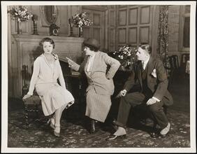[Laura Hope Crews as Janice Marvin, Alison Skipworth as Esmeralda Pottle, and Edwin Nicander as Ronald Bradford in "Buy, Buy, Baby".]