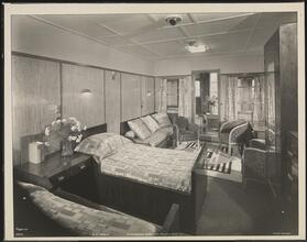 French Line, S.S. "Paris", First Class, Interior, Stateroom #88.